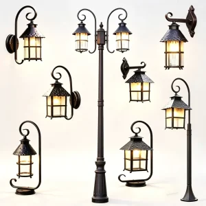 Factory Customized Decorative Antique European Landscape Outdoor Electric IP65 LED Street Lamp Landscape Garden Lamp