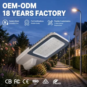 Factory Direct AC LED Street Light Die Cast Aluminum IP65 Energy Saving Road Lamp for Highway Parking Lot Municipal Project