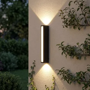 Factory Direct Black Aluminum 3000k Home Up Down Luxury Modern Outdoor Exterior Led Lights Outdoor Wall