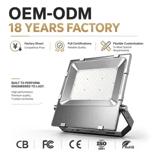 Factory Direct Custom LED Floodlight 50W 80W 150W IP65 High Bright 5-Year Warranty Warehouse Lighting Ra80