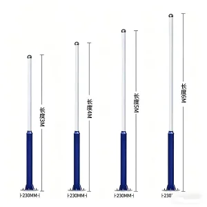 Factory Direct Hot Dip Galvanized Iron Single-Arm Street Light Pole for Road 3m-8m Waterproof Outdoor Garden Lamp 160km/h