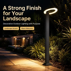 Factory Direct LED Outdoor Garden Pole Light, Weather-Resistant Path Lamp for Parks, Squares, and Entrances
