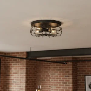 Factory Direct Modern 3-Light LED Cage Chandelier, IP66 Outdoor Metal, Switch Control