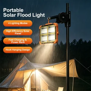 Factory Direct Outdoor Environment Lighting with Fast Charging Speed Solar Flood Light