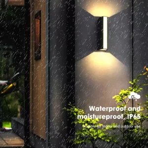 Factory Direct Outdoor Exterior Linear Strip Wall Lamp Waterproof Ip65 3000k Garden Villa Decoration Led Wall Light