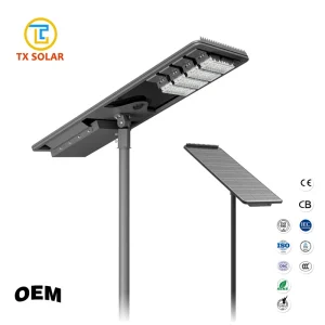Factory Direct Outdoor New Style Luminaire All in One Solar Street Light 50W 80W 100W Waterproof LED Solar Light Street Light
