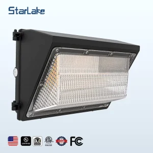 Factory Direct Outdoor Wall Light Ip65 3CCT 3Power 5000K Photocell 80W 100W 120W Led Wall Pack Light for Parking Areas Lighting