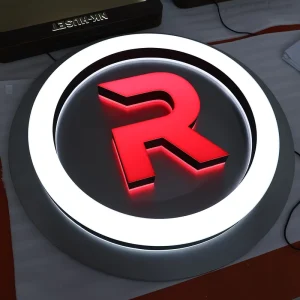 Factory Direct Round Logo Sign Circular LED Sign Led logo Sign Illuminated Emblem Sign Brand Identity Sign Led Sign Board