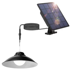 Factory Direct Solar Ceiling Lamp Dusk to Dawn Indoor Outdoor Hanging Light with Remote for Home Garden Commercial Use