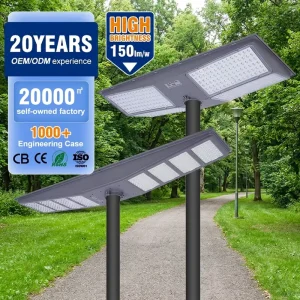 Factory Direct sale Column Lights SMD5730 High Power 300 400 Watt Waterproof IP65 Led Solar Garden Lights