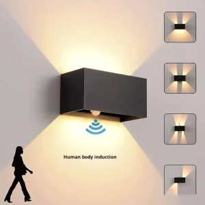 Factory Energy-Efficient LED Outdoor Waterproof Square Wall Lamp for Living Room, Bedroom, and Bedside Charging