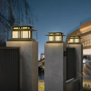 Factory IP65 LED Outdoor Pillar Lights Waterproof Aluminum 3500K Warm White AC 85 265V 1 Year Warranty Garden Villa