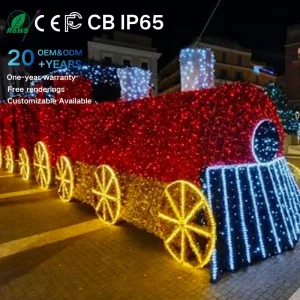 Factory IP65 Multi Shape LED Decor Light Train Themed Outdoor Lamp for Christmas Wedding NewYearDecor