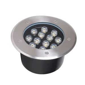Factory IP65 Waterproof Recessed LED Underground Light Aluminum Body Tempered Glass Multi-Color Temp 2-Year Warranty