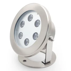 Factory IP68 304ss 6W AC/DC 12/24V LED Underwater Swimming Pool Flood Light RGB Dimmable Submersible Outdoor Landscape