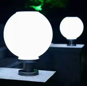 Factory Led Globe Pillar Garden Path Villa Landscape Lawn Light Fence Gate Lamp Ball Light Outdoor Pillar Light