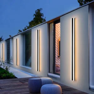 Factory Modern Minimalist LED Outdoor Exterior Linear Wall Light IP65 Waterproof for Villa Garden Facade