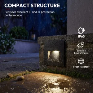 Factory New Design White Black Aluminum 1.6W IP65 Switch Control Garden Light External Wall Lamps Led Stair Step Light