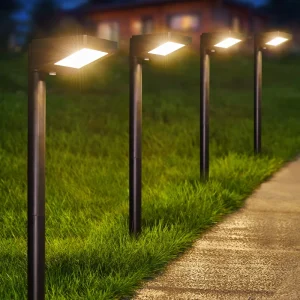 Factory ODM Outdoor Solar LED Garden Lights 4 Pack Waterproof Solar Powered Street Lamp for Home Yard Walkway Pathway Lighting