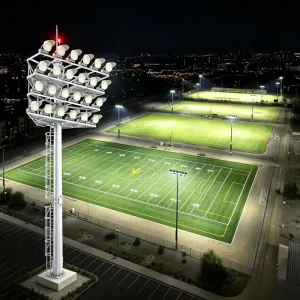 Factory OEM 1200W IP65 Low-Glare 140-Lumen LED Stadium Flood Light with 30m High Mast