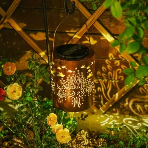 Factory Outdoor Garden Decorative Solar Lantern Metal Hollow Out Lawn Lamp Light Waterproof Solar Light for Home Garden