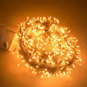 Factory Outlet 10M IP44 LED Fairy String Light Outdoor Holiday Christmas Tree Plug Warm White PVC Wire Dimmable Decor