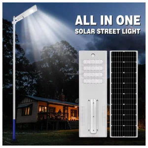 Factory Price 60w All in One Outdoor Led Solar Street Light 170Lm/W Lighting Efficiency Integrated Solar Garden Light