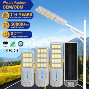 Factory Price Fast Charging ABS PWM LED Solar Streetlight for Roads
