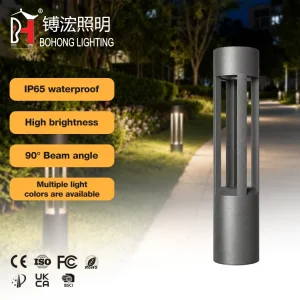 Factory Price Solar IP65 Waterproof Aluminum Outdoor LED Bollard Lawn Lights 90 Beam Angle Dimmable Multi-Color Temperature