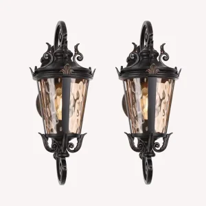 Factory Retro Style Black Landscape Outdoor Wall Lights Waterproof LED Lights Outdoor Park Courtyard Lights