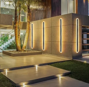 Factory Simple Wall Decoration Modern Linear Wall Lights Ip65 Outdoor Long Strip Led Wall Lamp