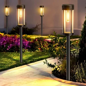 Factory Solar Garden Lights Outdoor Waterproof Decorative LED Solar Pathway Lights for Home Yard Lawn Walkway Decor