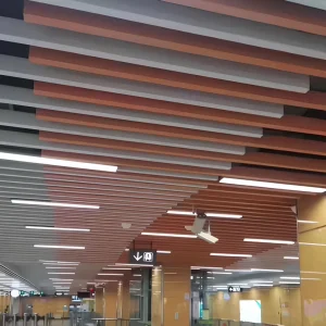 Factory Supply Fireproof U-Shaped Aluminum Strip Baffle for Suspended Indoor Ceilings