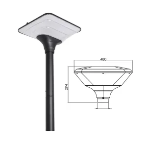 Factory Supply Patio Yard Walkway Driveway 50W 3000K 6500K Garden Post Light Outdoor Decor Solar Garden Pathway Lights