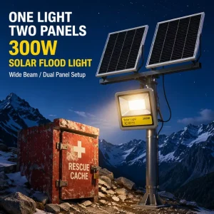 Factory Unlimited Dimming Waterproof IP66 100-500W Outdoor Remote LED Solar Flood Light Garden Lamp High Power