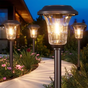 Factory Waterproof Solar Powered Garden Pathway Lights Outdoor Lamp