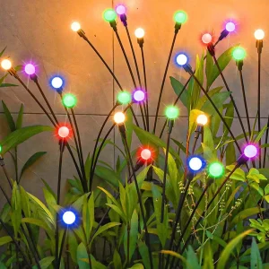 Factory direct IP65 LED Solar Firefly Lights Outdoor Waterproof Garden Decor Landscape Ambiance Stake Lights