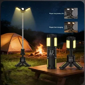 Factory direct Portable Outdoor Camping Lamp Telescopic Rechargeable Waterproof