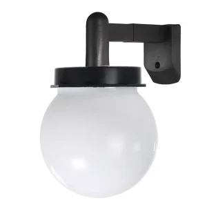 Factory supplied Outdoor LED Wall Light Solar powered Waterproof Garden Light Spherical Lamp Plastic