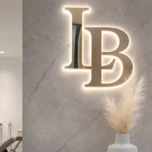Fast Delivery 3D LOGO Signage Metal Custom Led Sign LED Illuminated Wall logo Signage Beauty SPA Salon Studio LED Letter Sign