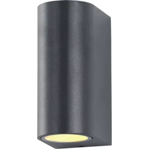 Fast Shipping IP44 Black Landscape Lamp Channel Style Upper Lower Lighting Aluminum Glass Body 220V Warm White LED Electric Bulb