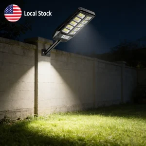 Fast Shipping US Stock Solar LED IP65 Waterproof Outdoor Street Lamp with Radar Motion Sensor Timing for Public Garden Pathway