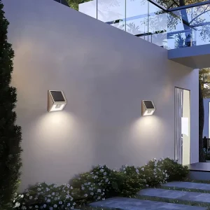 Fence Light Outdoor 1watt Solar Waterproof ABS Garden Yard Wall Mounted Lamp Solar Powered Led Fence Wall Lights