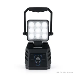 Flash Emergency Light 9x3W Dual Color Rechargeable LED Work Light for Camping