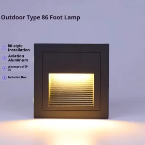 Floor-Embedded Outdoor LED Stair Step Light with Motion Sensor IP65 Waterproof Landscape Courtyard Lighting