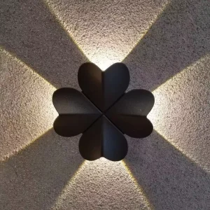 Flower Shaped LED Waterproof Outdoor Wall Light Aluminum Body Garden Christmas Decorative Lights for Hotel Exterior Walls