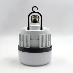 Foldable Collapsible Rechargeable Plastic Emergency Light Camping LED Bulb with Removable Battery
