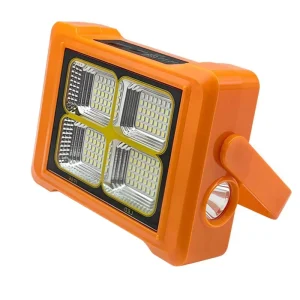 Foldable Solar Camping Light IP65 Waterproof Portable Rechargeable LED Floodlight for Outdoor Emergency Barbecue Stall