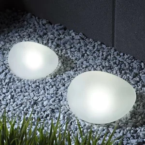 For UL Certified Outdoor Solar LED Pebble Lights Colorful Stone Simulating Garden for Park Lawn Atmosphere Landscape Decorative
