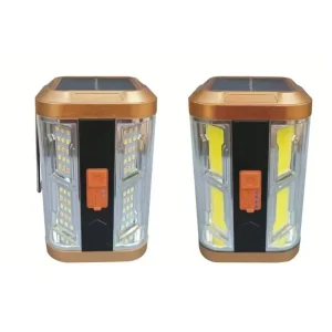 Four Sides Highlight LED Solar Camping Lamp USB Dual Charging Portable Hanging Light for Camping